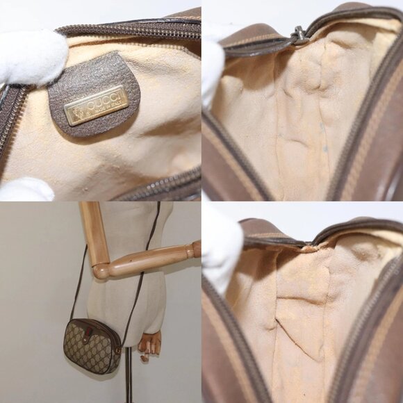 GUCCI GG Supreme Web Sherry Line Shoulder Bag PVC 007 58 6112 8031 Auth BA1765 - Picture 14 of 15